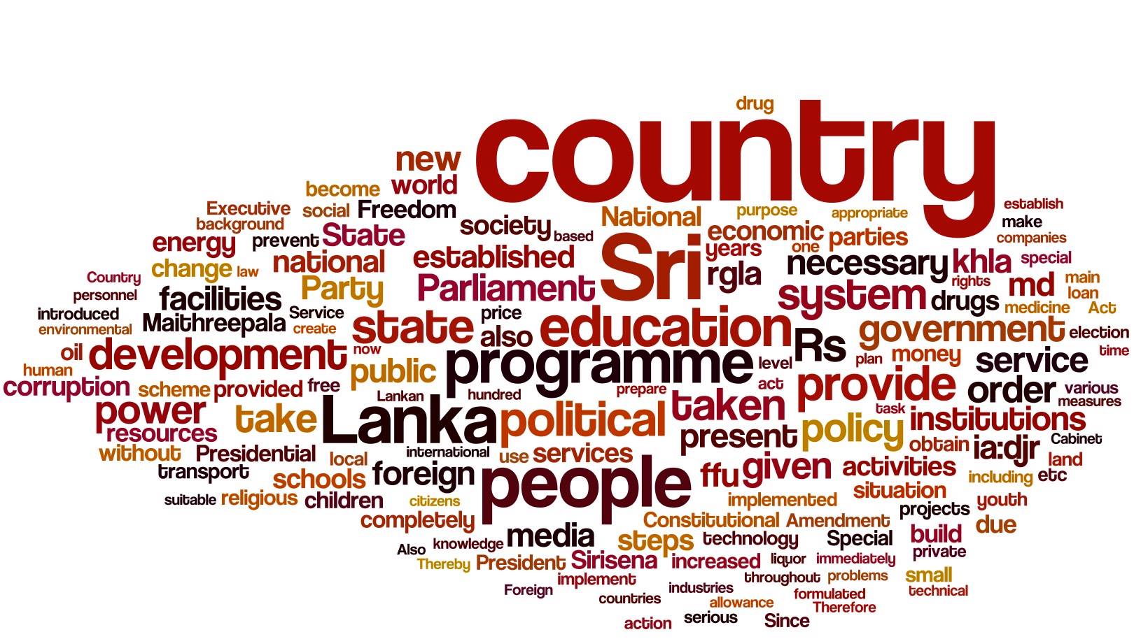 Maithreepala Sirisena Election Manifesto