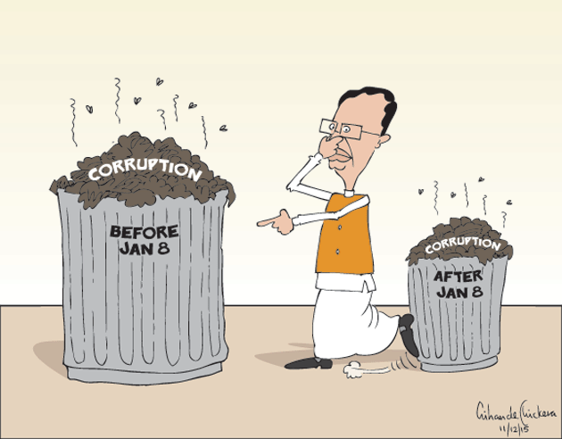 Gihan de Chickera cartoon in Daily Mirror 11 December 2015