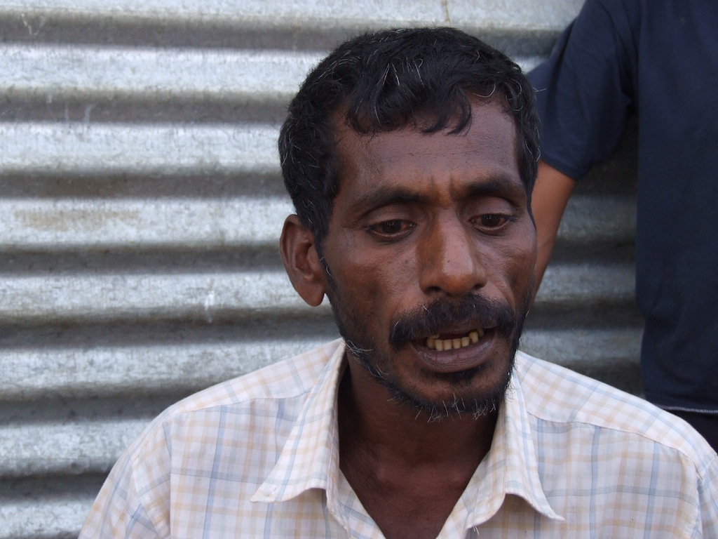 "I am a Mason, and I have to find a better income to look after my family.I do not have a permanent house yet" laments Meera Mohideen Sinnarasa (42)